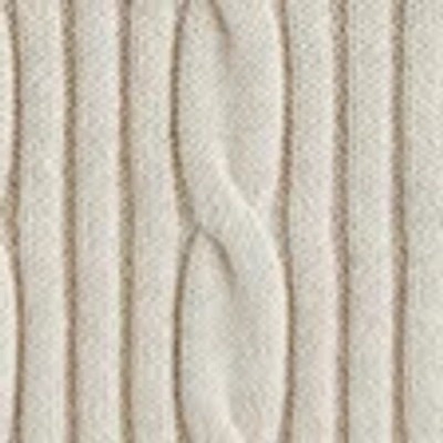 Abercrombie & Fitch Merino Wool-blend Cable Crew Sweater In Neutral