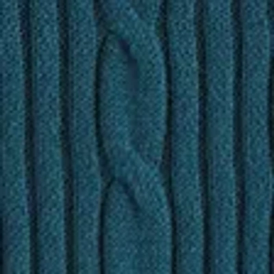Abercrombie & Fitch Merino Wool-blend Cable Crew Sweater In Blue