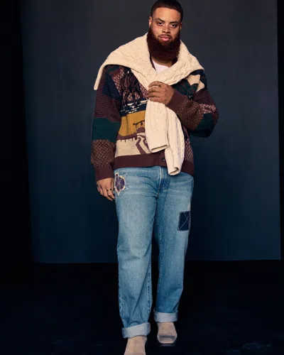 Abercrombie & Fitch Western Graphic Cardigan In Blue