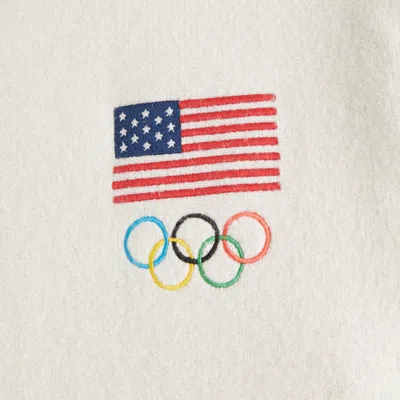 Abercrombie & Fitch Oversized Olympics Graphic Crew Sweater In Brown