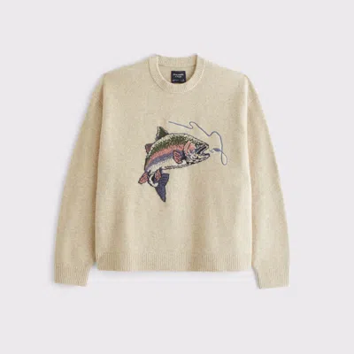 Abercrombie & Fitch A&f Essential Crew Sweater In White