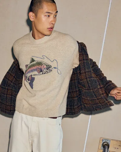 Abercrombie & Fitch A&f Essential Crew Sweater In White