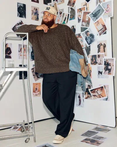 Abercrombie & Fitch A&f Essential Crew Sweater In Brown