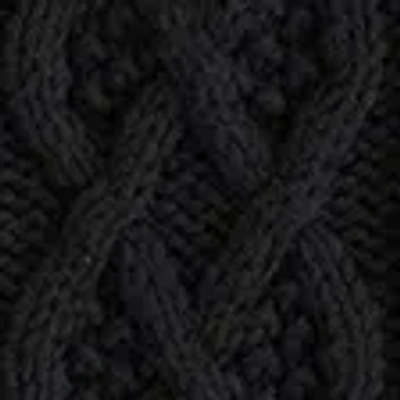 Abercrombie & Fitch Oversized Cable Crew Sweater In Black