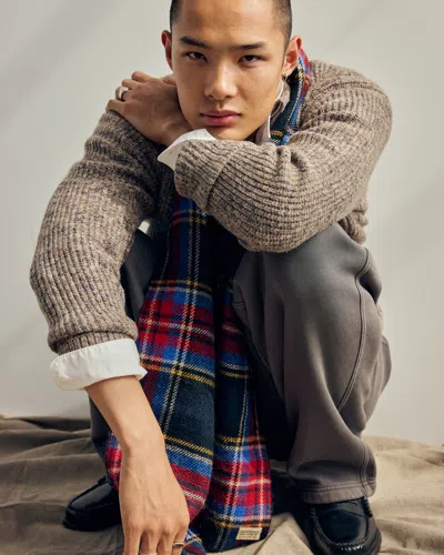 Abercrombie & Fitch A&f Essential Half-zip Sweater In Brown