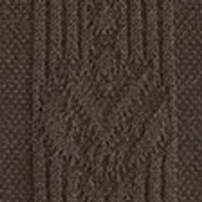 Abercrombie & Fitch Textural Striped Johnny Collar Sweater Polo In Brown