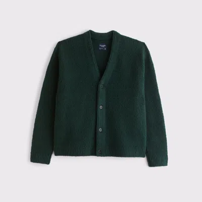 Abercrombie & Fitch Boucle Cardigan In Green