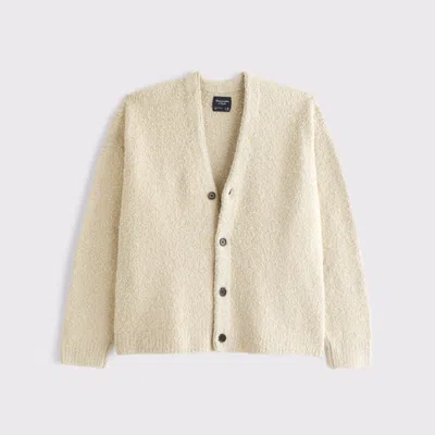 Abercrombie & Fitch Boucle Cardigan In Neutral