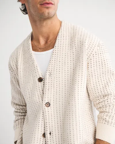 Abercrombie & Fitch Textured Cardigan In White
