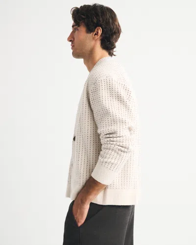 Abercrombie & Fitch Textured Cardigan In White