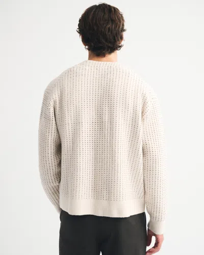 Abercrombie & Fitch Textured Cardigan In White