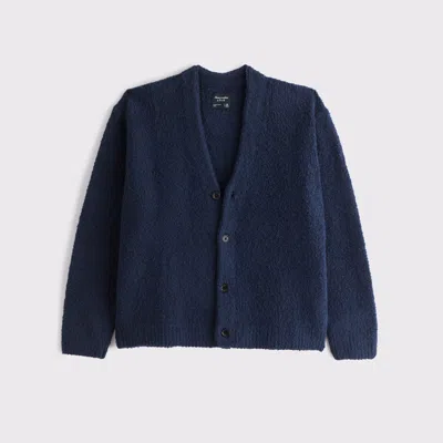 Abercrombie & Fitch Boucle Cardigan In Blue