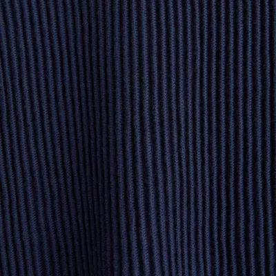 Abercrombie & Fitch Plisse Zip Sweater Polo In Blue