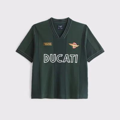 Abercrombie & Fitch Ducati Soccer Jersey-inspired Sweater In Blue