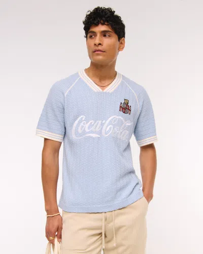 Abercrombie & Fitch Coca-cola Soccer Jersey-inspired Sweater In Purple