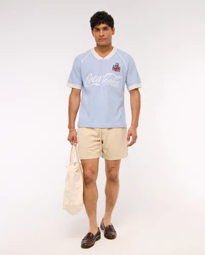 Abercrombie & Fitch Coca-cola Soccer Jersey-inspired Sweater In Purple