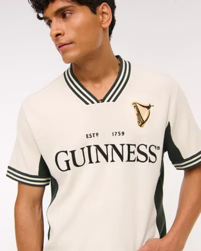 Abercrombie & Fitch Guinness Soccer Jersey-inspired Sweater In White