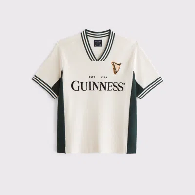 Abercrombie & Fitch Guinness Soccer Jersey-inspired Sweater In White