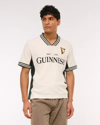 Abercrombie & Fitch Guinness Soccer Jersey-inspired Sweater In White