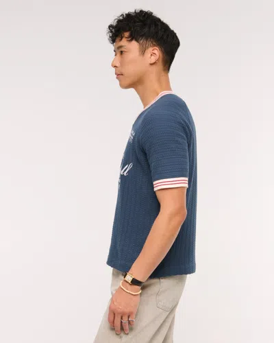 Abercrombie & Fitch Oracle Red Bull Racing Soccer Jersey-inspired Sweater In Blue