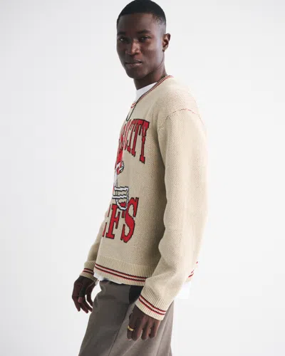 Abercrombie & Fitch Kansas City Chiefs Crew Sweater In Black