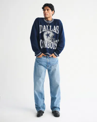 Abercrombie & Fitch Dallas Cowboys Crew Sweater In Black