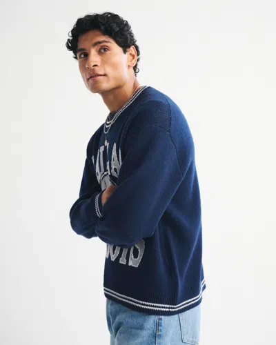 Abercrombie & Fitch Dallas Cowboys Crew Sweater In Black