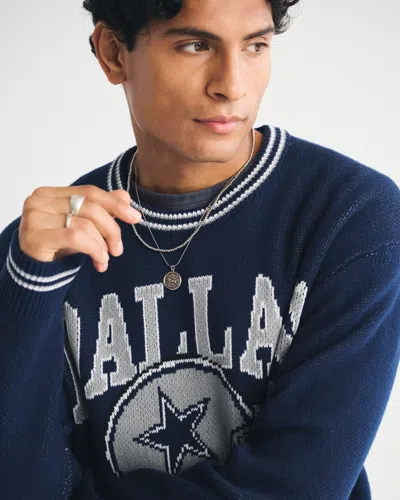 Abercrombie & Fitch Dallas Cowboys Crew Sweater In Black