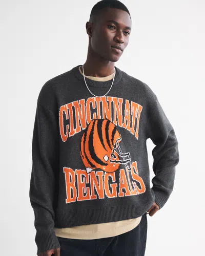 Abercrombie & Fitch Cincinnati Bengals Crew Sweater In Neutral