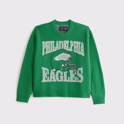Abercrombie & Fitch Philadelphia Eagles Crew Sweater In Black