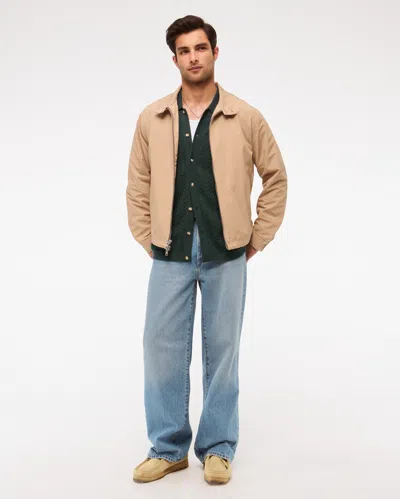 Abercrombie & Fitch Cable Button-through Sweater Polo In Green