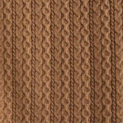 Abercrombie & Fitch Cable Button-through Sweater Polo In Brown