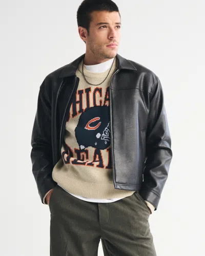 Abercrombie & Fitch Chicago Bears Crew Sweater In Gray