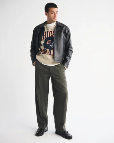 Abercrombie & Fitch Chicago Bears Crew Sweater In Gray