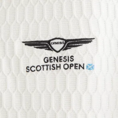 Abercrombie & Fitch Pga Scottish Open 3-button Sweater Polo In White