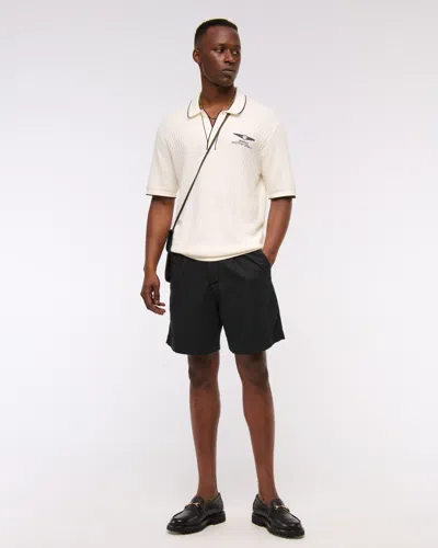 Abercrombie & Fitch Pga Scottish Open 3-button Sweater Polo In White