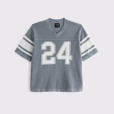 Abercrombie & Fitch Football Jersey-inspired Sweater In Blue