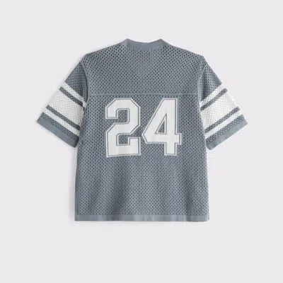 Abercrombie & Fitch Football Jersey-inspired Sweater In Blue