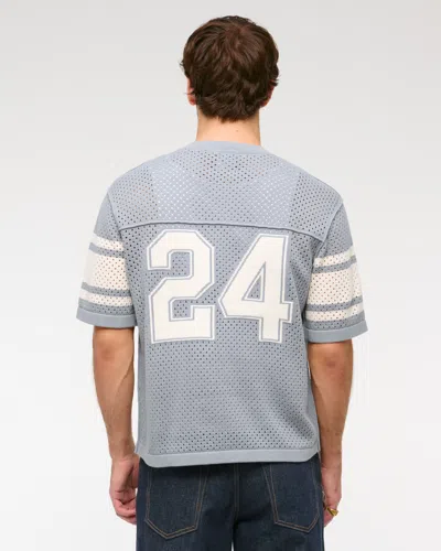 Abercrombie & Fitch Football Jersey-inspired Sweater In Blue