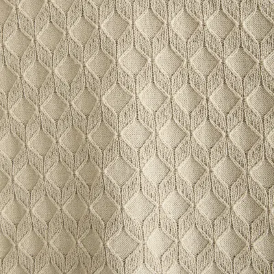 Abercrombie & Fitch Pointelle Stitch Johnny Collar Sweater Polo In White