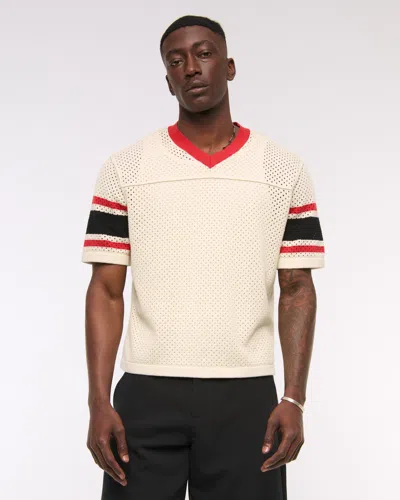 Abercrombie & Fitch Football Jersey-inspired Sweater In Brown