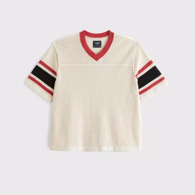 Abercrombie & Fitch Football Jersey-inspired Sweater In Brown