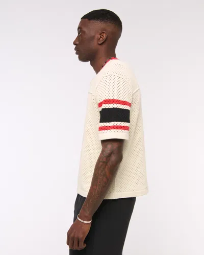 Abercrombie & Fitch Football Jersey-inspired Sweater In Brown
