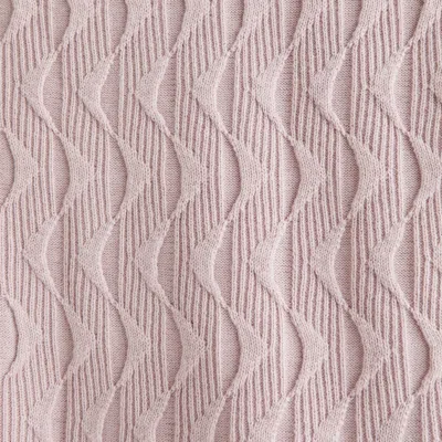 Abercrombie & Fitch Geometric Stitch Button-through Sweater Polo In Pink