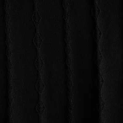 Abercrombie & Fitch Merino Wool-blend Stitch 3-button Sweater Polo In Black