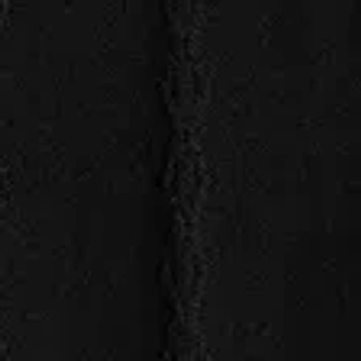 Abercrombie & Fitch Merino Wool-blend Stitch 3-button Sweater Polo In Black