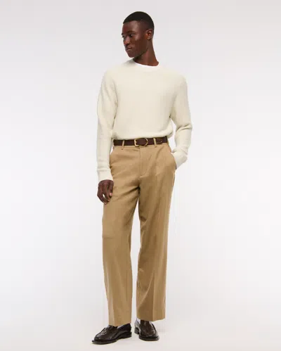 Abercrombie & Fitch Pima Cotton Open-hem Crew Sweater In White