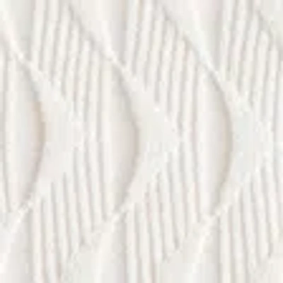 Abercrombie & Fitch Geometric Stitch Button-through Sweater Polo In White