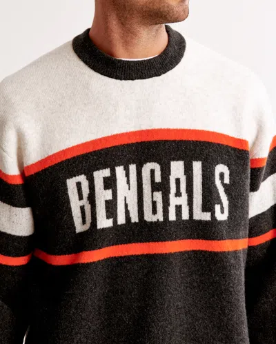 Abercrombie & Fitch Cincinnati Bengals Crew Sweater In Black