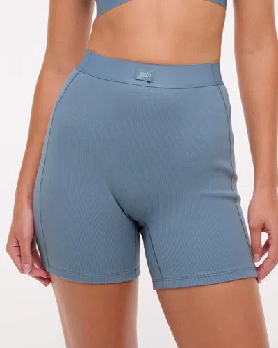 Abercrombie & Fitch Ypb Supersoft Rib Boxer Short In Blue